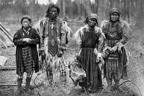 Тунгусы (эвенки). Фото: А. Андрианов, 1888 г.